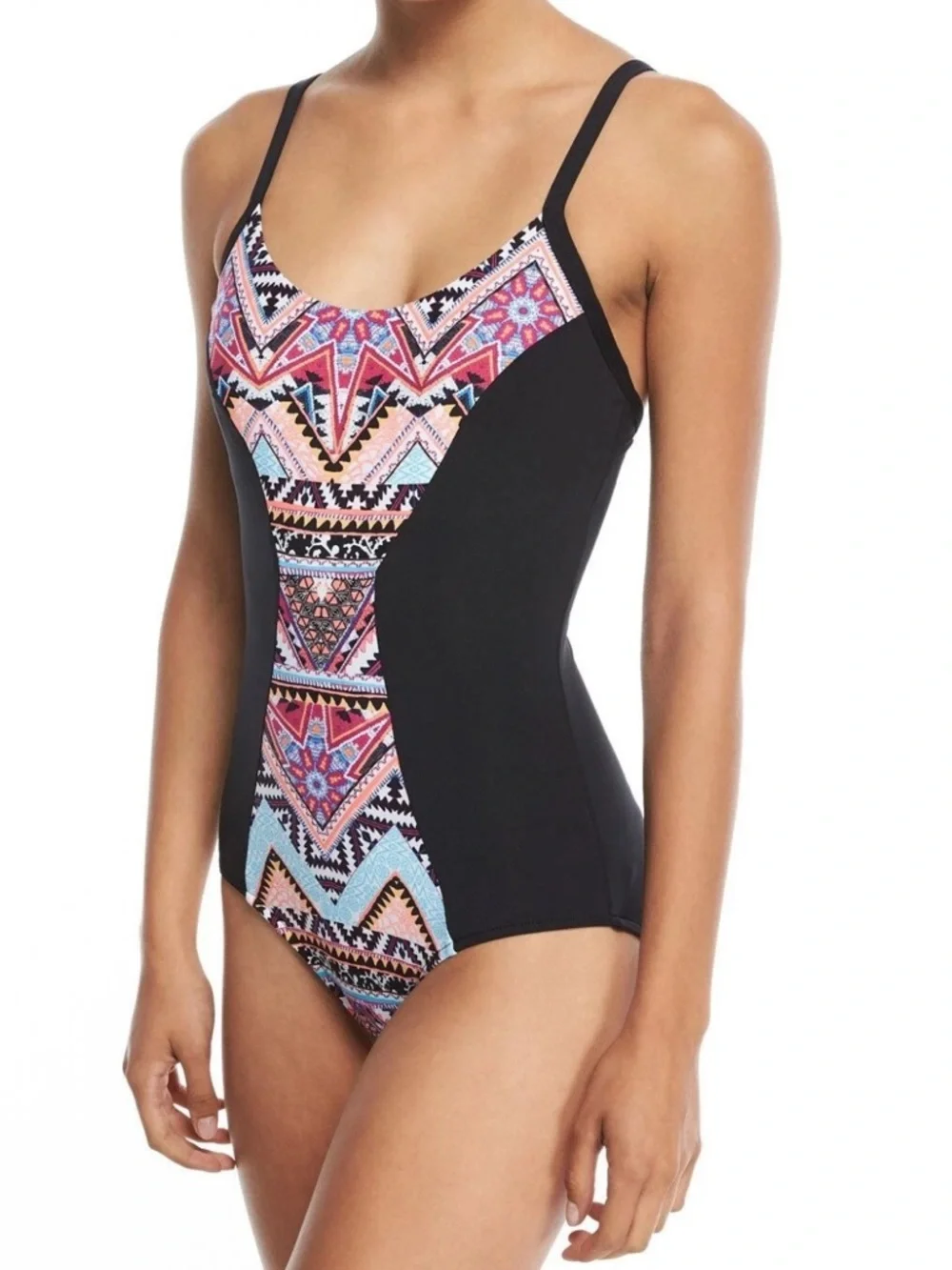 Seafolly Black Sahara Nights One Piece Swimsuit DD Cup Size US 14